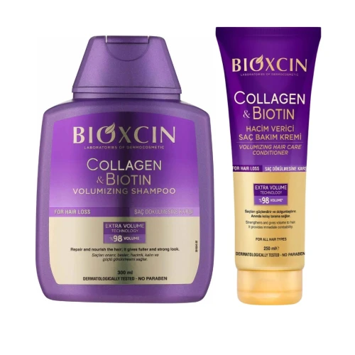 Zestaw Bioxcin COLLAGEN&BIOTIN Szampon + odżywka 300 ml +250 ml