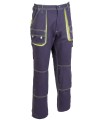 Spodnie robocze męskie do pasa Brixston Spark granatowy -  seledyn