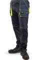 Spodnie robocze męskie do pasa Brixston Spark granatowy -  seledyn