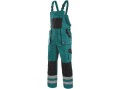Spodnie robocze męskie ogrodniczki CXS Luxy Bright zielone