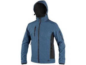 Kurtka męska softshell CXS Durham niebiesko-czarna