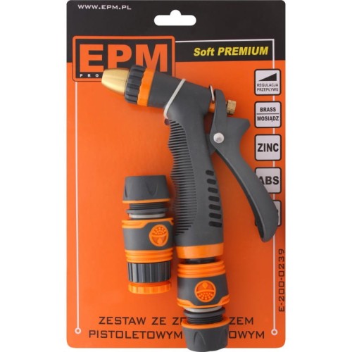 Zraszacz pistolet+3 złączki TPR