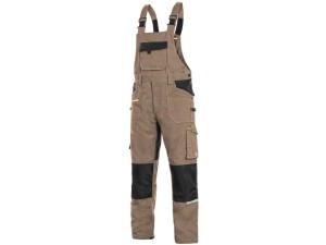 Spodnie robocze męskie ogrodniczki CXS Stretch beżowe