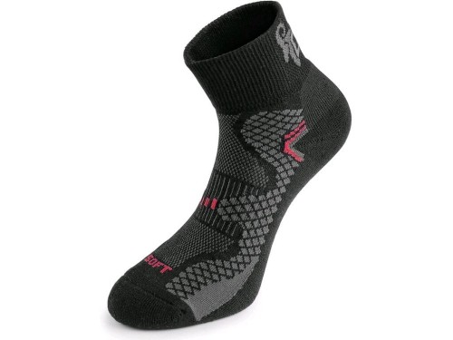 Skarpety męskie CXS Soft czarno-czerwone