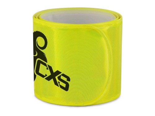 Pasek odblaskowy, żółty 43 cmx4,5 cm, norma EN 13356
