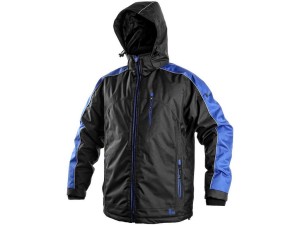 Kurtka robocza męska ocieplana CXS Brighton czarno-niebieska