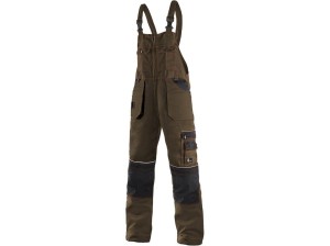 Spodnie robocze ogrodniczki CXS Orion Krystof brązowe