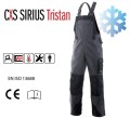 Spodnie robocze męskie ogrodniczki ocieplane CXS Sirius Tristan szare