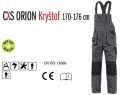 Spodnie robocze męskie ogrodniczki na wzrost 170-176 cm CXS Orion Kryštof