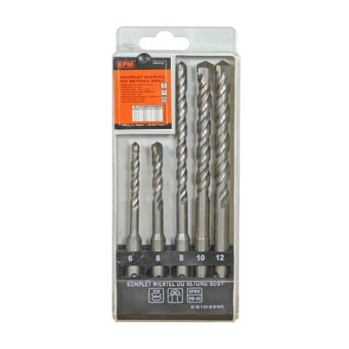 ZESTAW WIERTEŁ DO BETONU SDS + 6,8 - KR, 8,10,12  1.1 - wmwitmar.pl