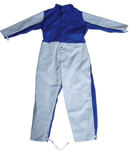 Kombinezon do śrutowania wzmocniony skórą