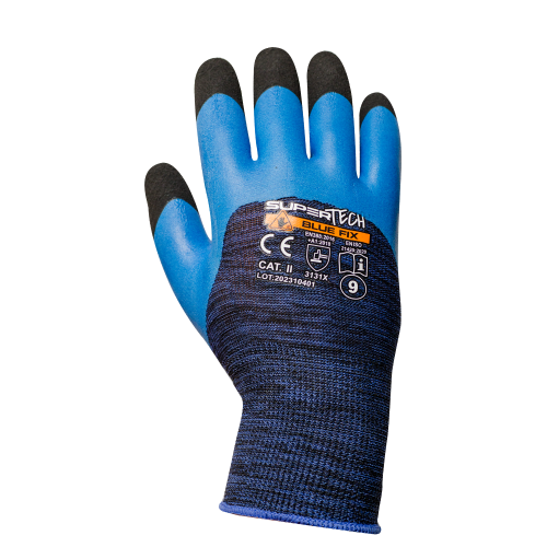 Rękawice ochronne Super Tech BLUE FIX