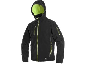 Kurtka męska softshell CXS Durham czarno - żółta