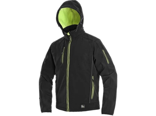 Kurtka męska softshell CXS Durham czarno - żółta
