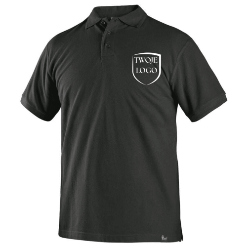 Koszulka męska polo CXS Michael haft, logo czarna