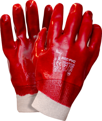 Rękawice robocze RED PVC