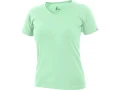Koszulka ELLA, damska, V dekolt, krótki rękaw, kolor miętowy