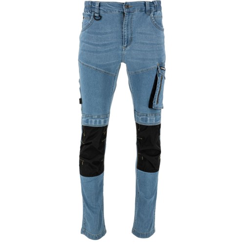 Spodnie robocze męskie slim fit Lahti Pro niebieskie