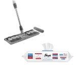 Zestaw mop + wkłady nawilżane chusteczki 50 szt. Sleepy  niebieskie - wybielające