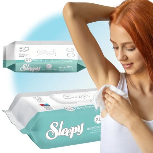 Chusteczki nawilżane SLEEPY XL do ciała odświeżające 50 szt.