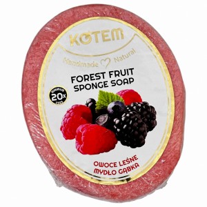 Nawilżające mydło w gąbce Kotem Owoce leśne