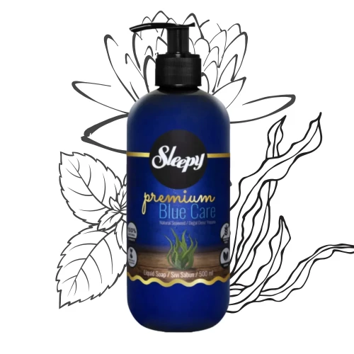 Mydło w płynie Sleepy Blue Care Kwiat Lotosu, Mięta, Wodorosty 500 ml