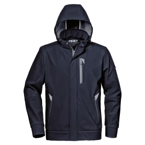 Kurtka softshell SIR Revolution czarna - szare elem.