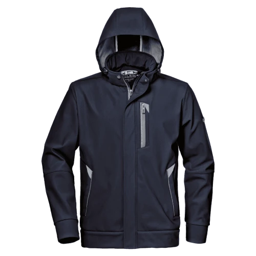 Kurtka softshell SIR Revolution czarna - szare elem.